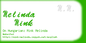 melinda mink business card